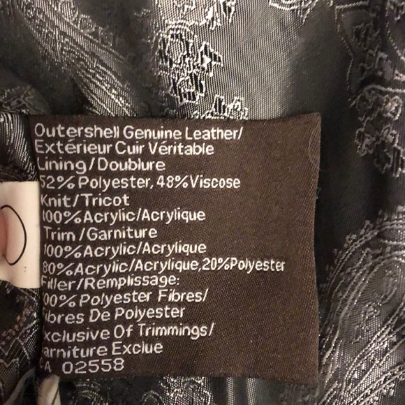 Daniel leather jacket with faux fur hood - Picture 5 of 5